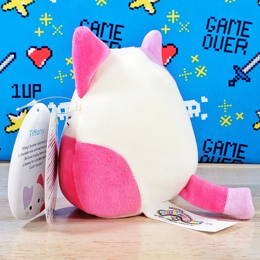 SOLD OUT - Squishmallow Tiffany the Pink Cat 5" UltraSoft Valentine's Day NWT - Picture 5 of 12